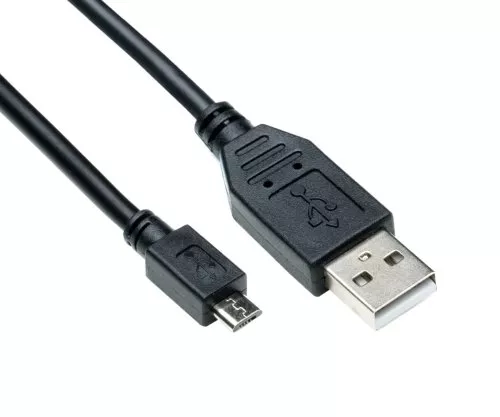 Kábel micro USB A na zástrčku micro B, čierny, 0,50 m, DINIC polybag